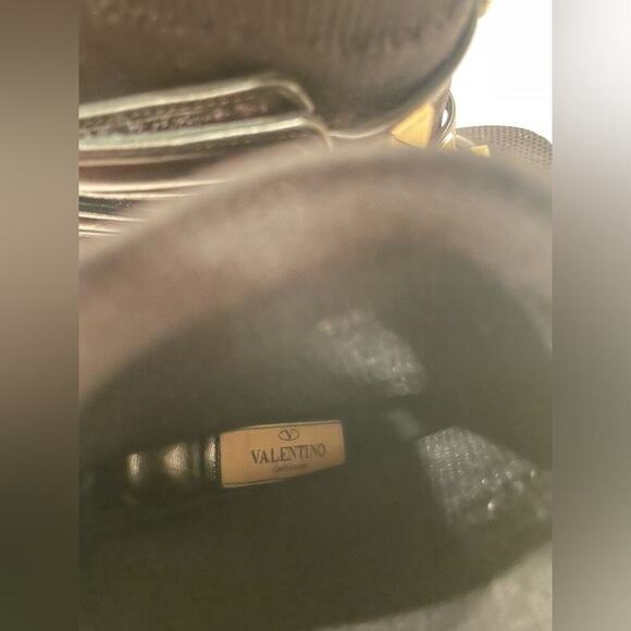 Valentino Garavani Black leather Rockstud Sock Ankle booties EU 39.5 - Picture 9 of 16